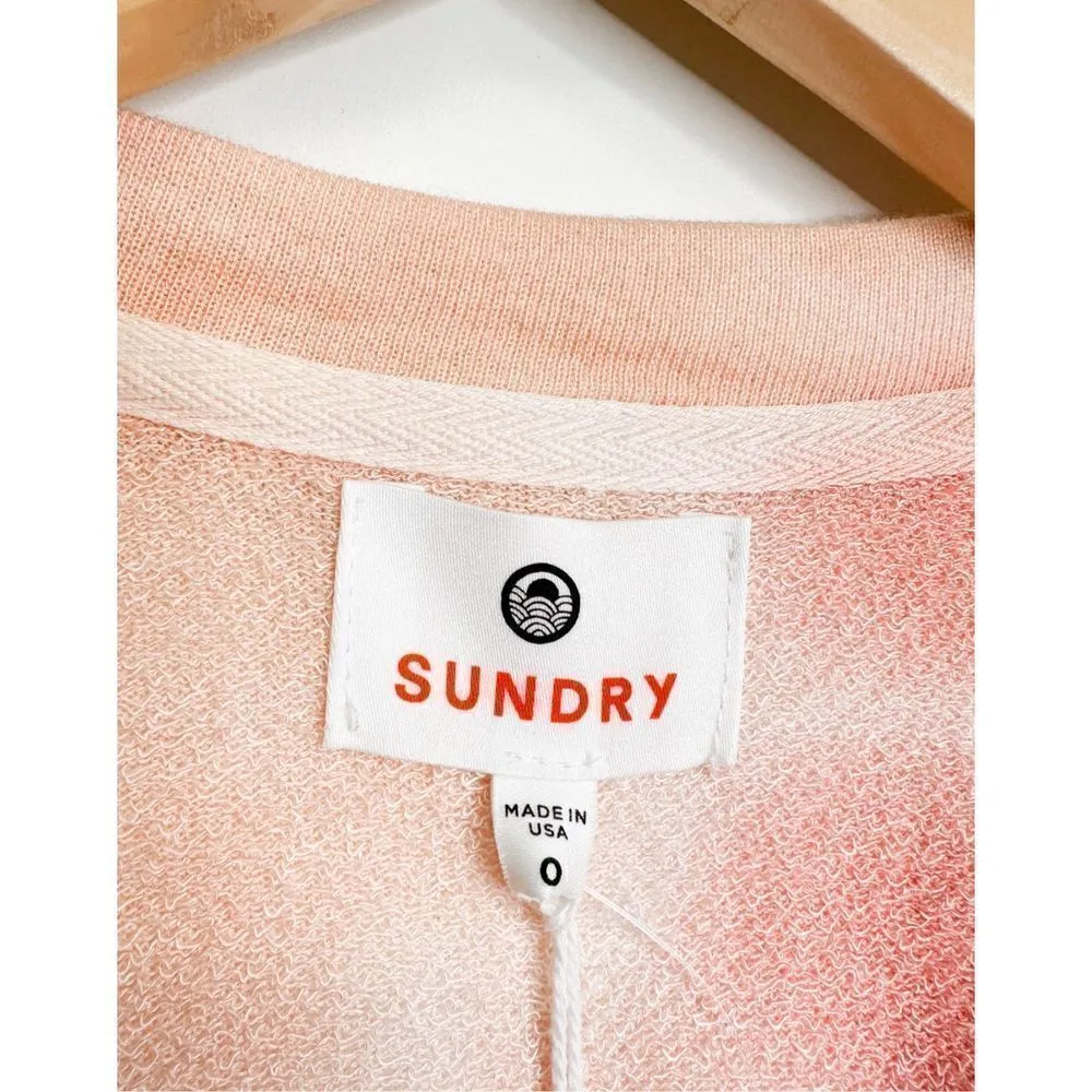 Sundry Sweater Womens Size XS Terry Oversized Sweatshirt Tie Dye Crewneck NWT - Image 7