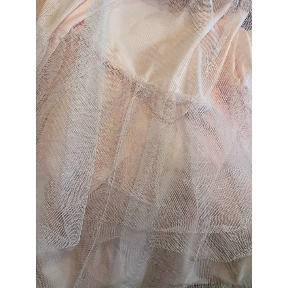 Blondie Nites by Stacy Sklar Strapless Light Pink Rose Floral Formal/Prom Size 3 - Image 6