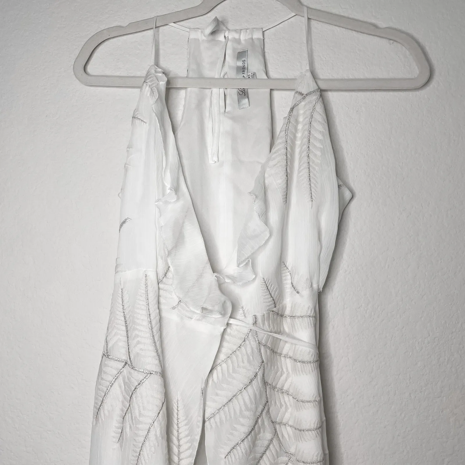 LOVER + FRIENDS White Wrap Tie Maxi Dress - Image 8