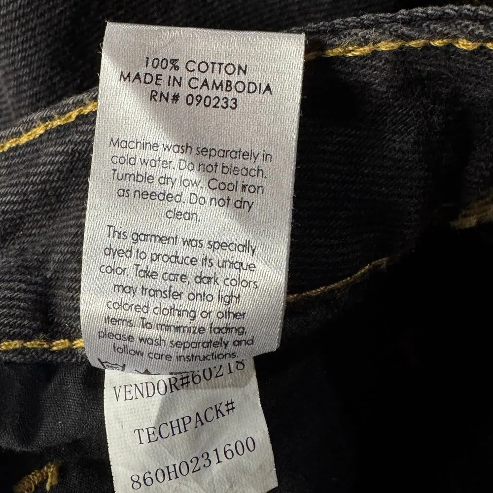 PacSun 90’s Boyfriend SZ 28 Jeans Hi-Rise Relaxed Leg Rigid Denim Zip-Fly Black - Image 12