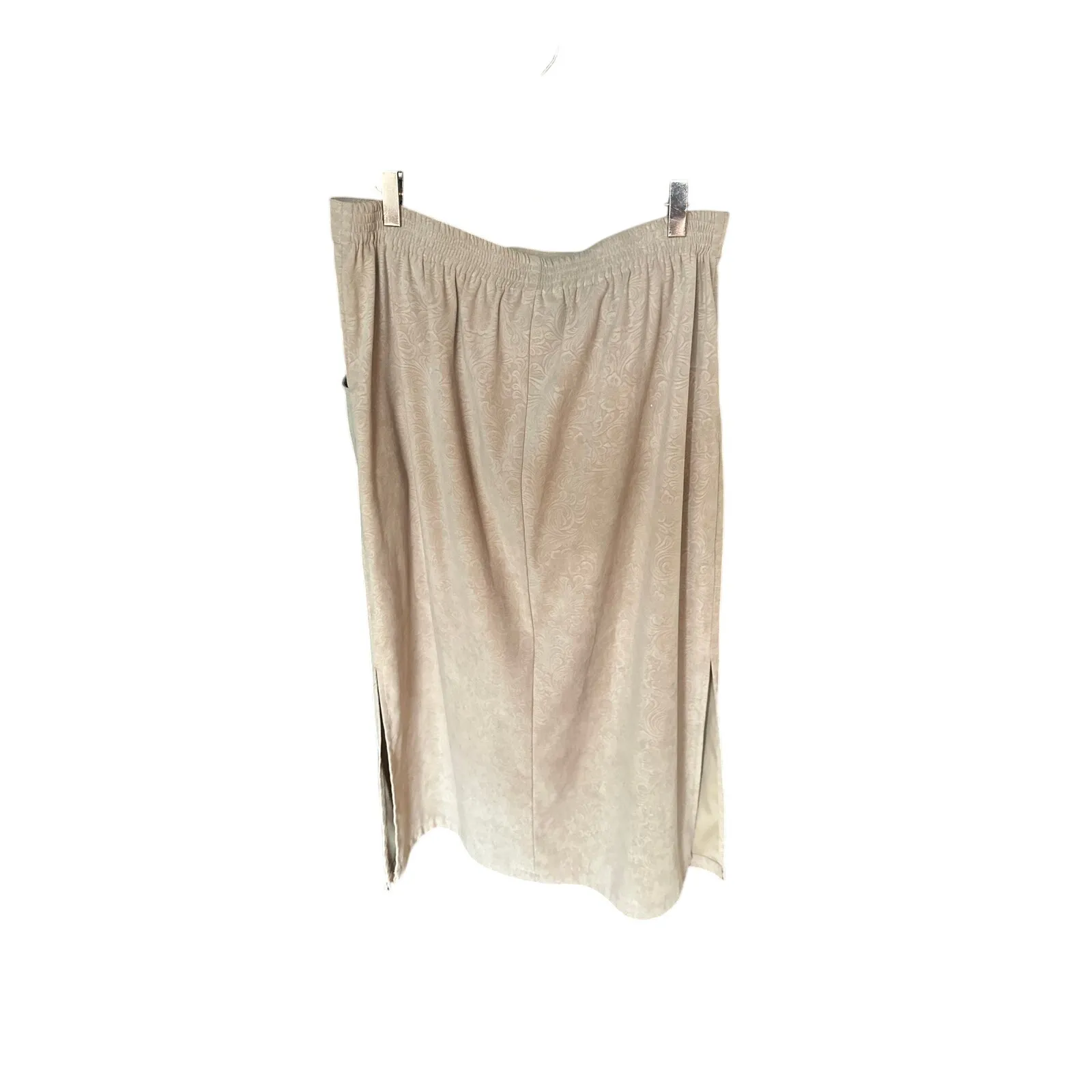 Erin London Tan Faux Suede Midi Skirt Petite Large Size undefined - Image 5