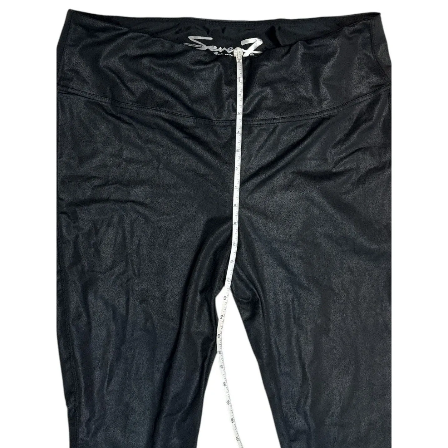 Seven Black Faux Leather Leggings Plus‎ Size XXL High Waist Size Edgy Clubwear - Image 3