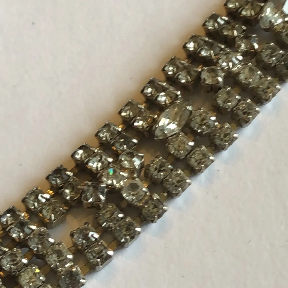 Vintage Silver Tone Classic CZ Rhinestones Formal Bracelet - Image 10