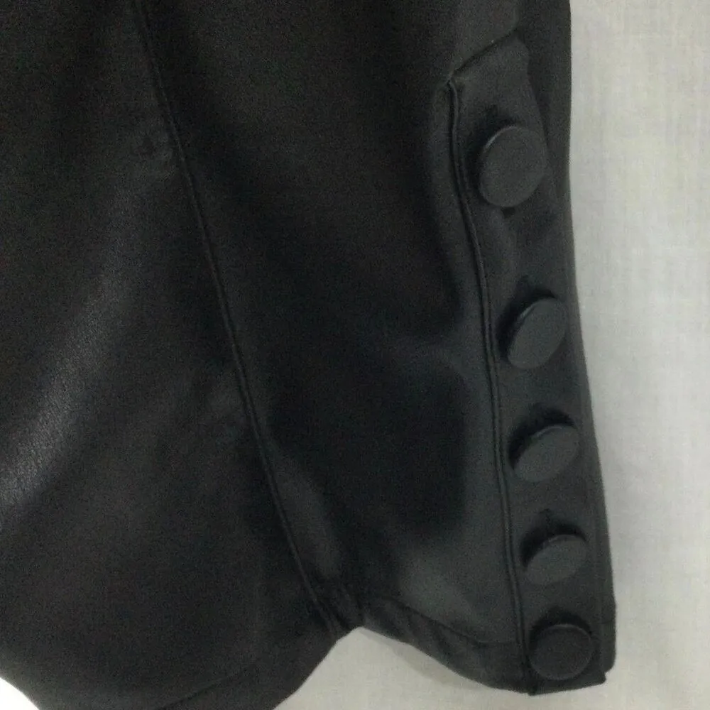 Ryegass Faux Leather Belted Straight Pants Black Quiet Luxury Minimalist Chic Size 20W - Image 8