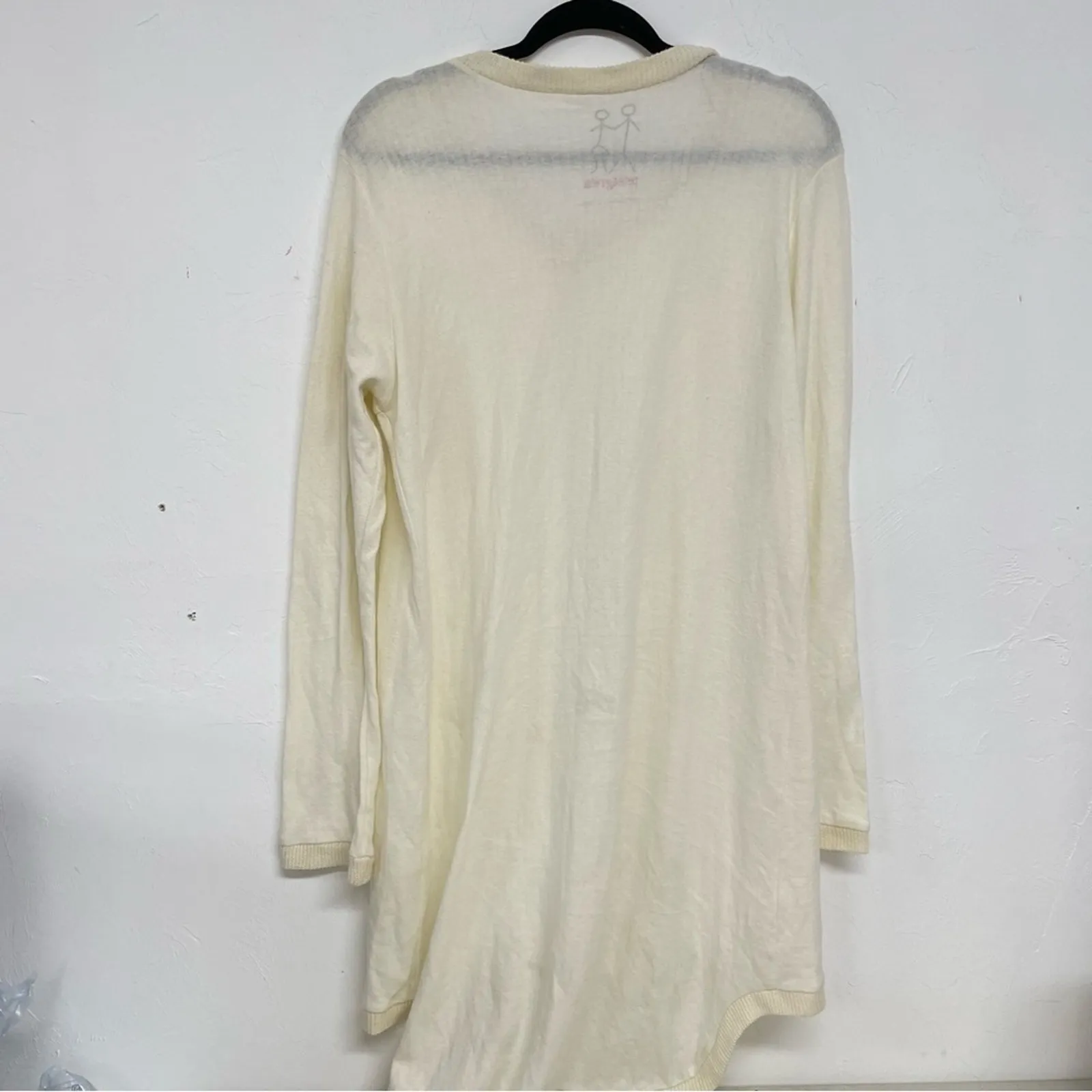 Johnny Was Pete & Greta White Long Line Button Front Cardigan Sweater Womens M - Image 8