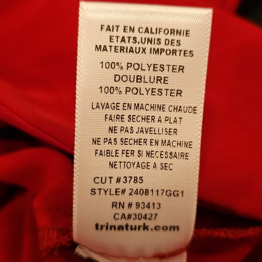 💕TRINA TURK💕 Draped High-Low Concourse Blouse ~ Reina Red Medium NWOT - Image 11