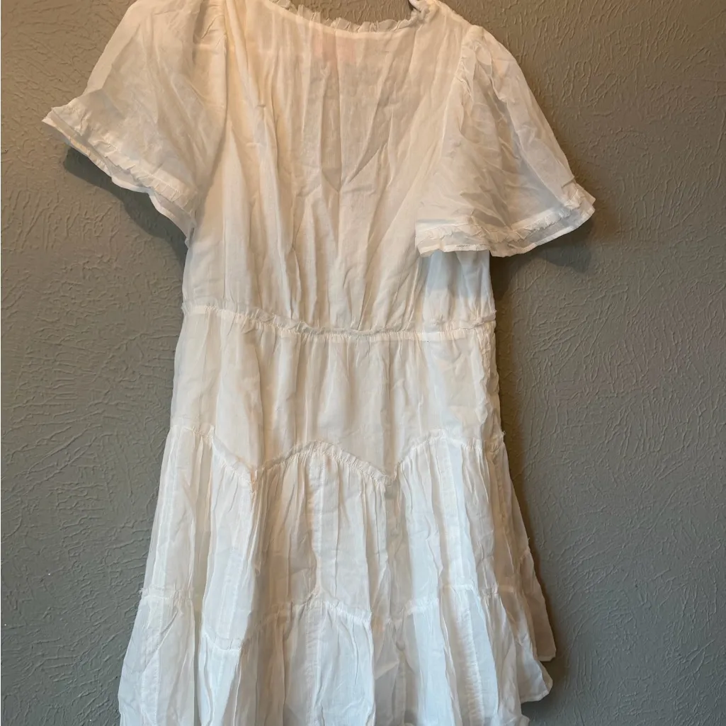 Show Me Your MuMu White Ruffle Mini Dress - Image 3