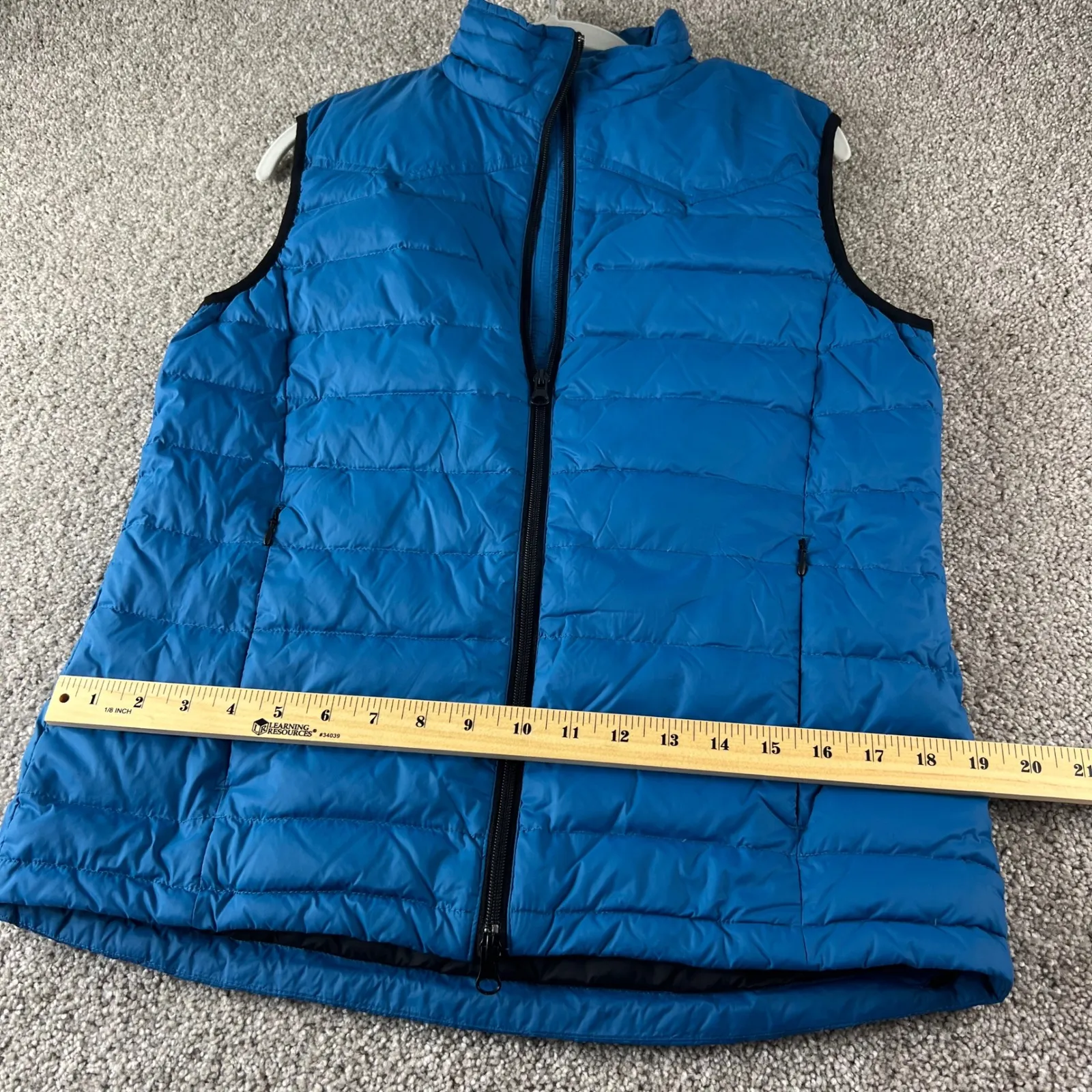 Riding Sport Equestrian Wear Puffer Vest Womens‎ Blue Sleeveless Jacket Light Size M - Image 5