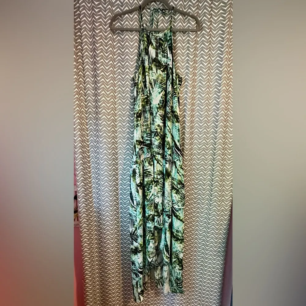 Parker | Kansas Floral Print Sleeveless Halter Hi-Low Maxi Dress, Size S - Image 3