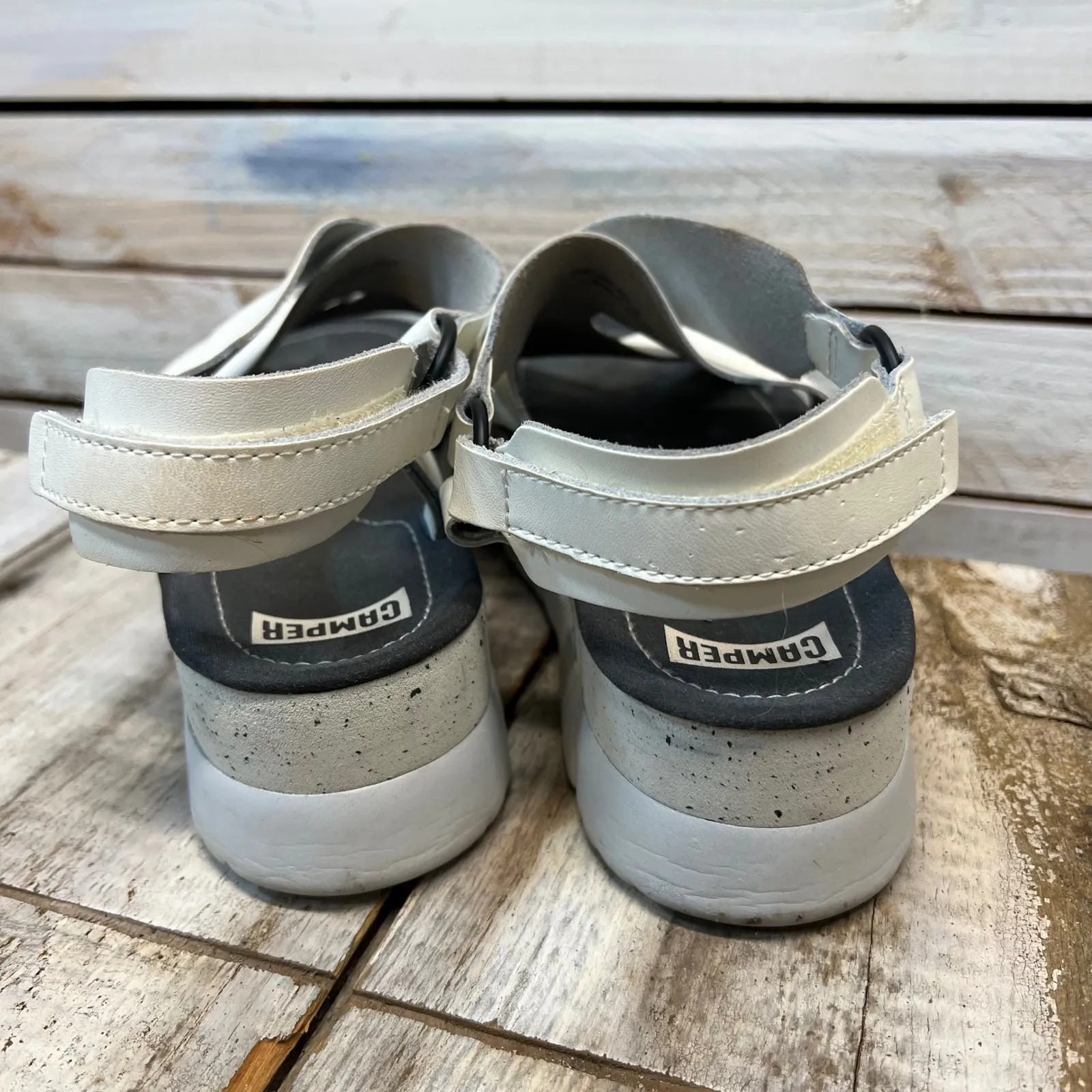 Camper Oruga Up White Leather Platform Chunky Sporty Strappy Sandals Size 39 - Image 5