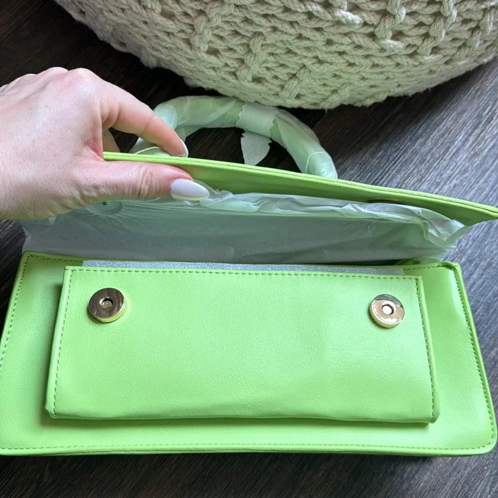 Melie Bianco Carol Bag in Lime - Image 6