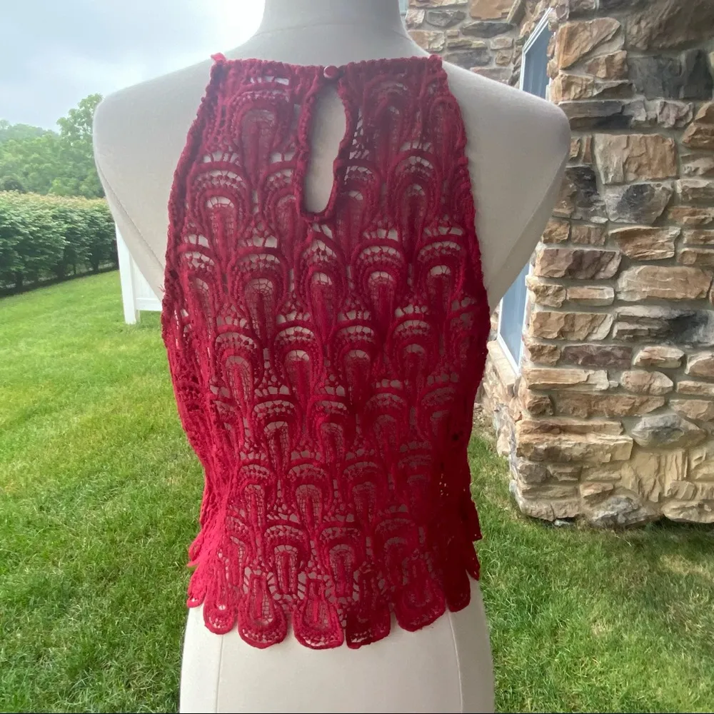 Streetwear Sxciety Crop Top Red Size undefined - Image 7