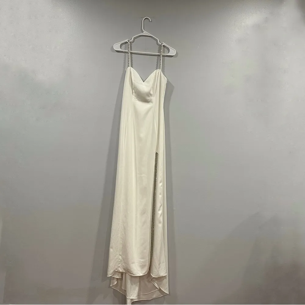 Mac Duggal 55706 Embellished Strap Gown White 6 - Image 2