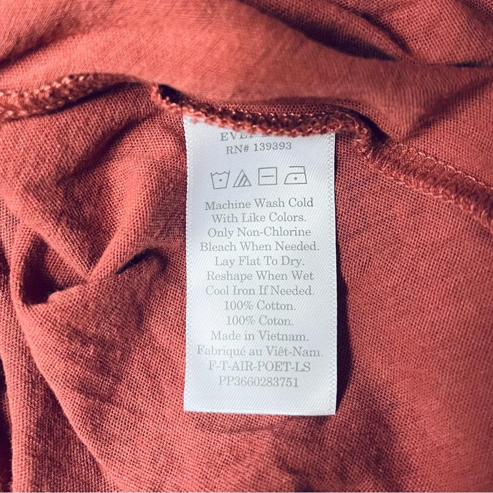 Everlane The Air Poet Tee Burnt Sienna Size Small - Image 6