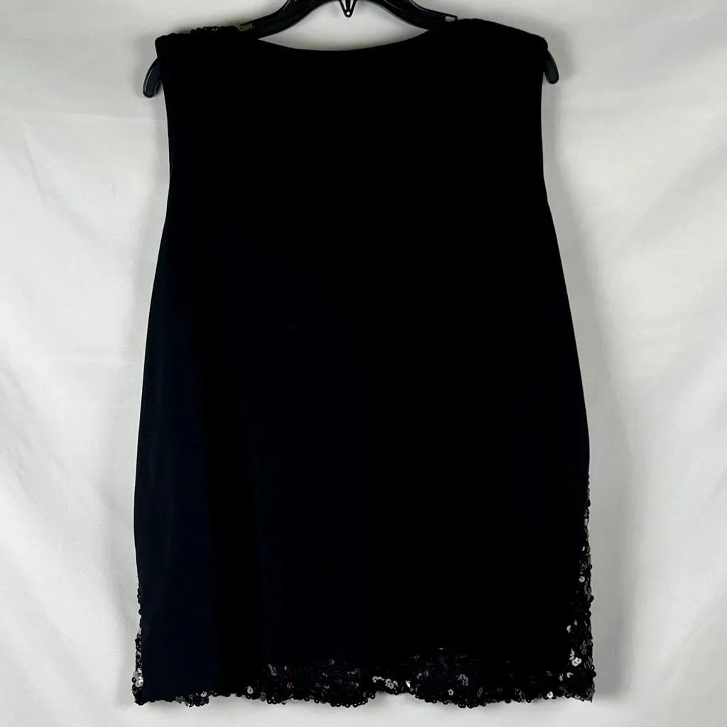 Avenue Black Sequin Tank Top 22/24 - Image 2