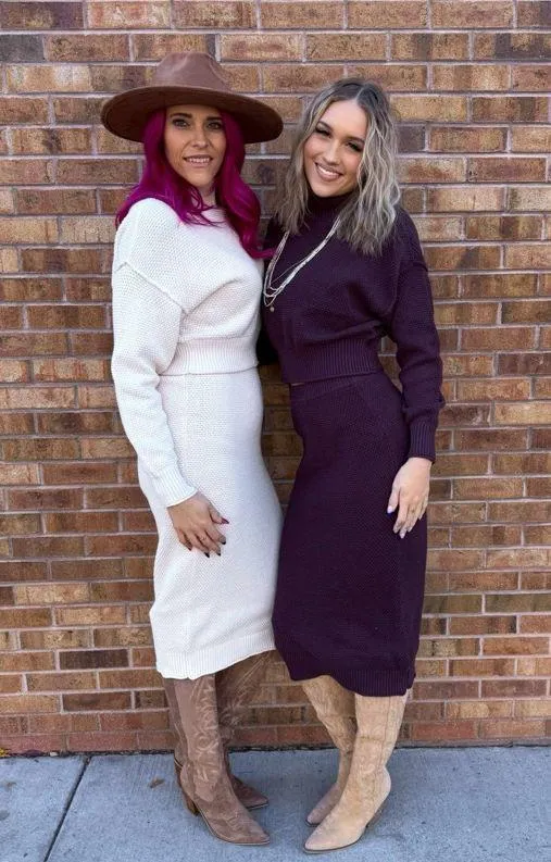 Free people Hailee Sweater Shirt/Skirt Set, Size Small,$128 - Image 3