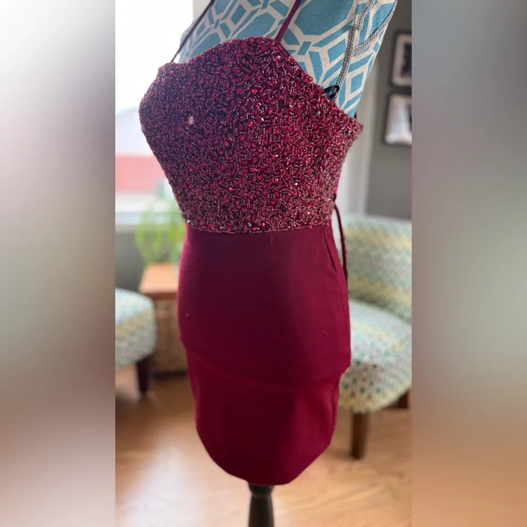 THE SECRET DRESS BY ALYCE PARIS 1615 Size XS Red - Image 5