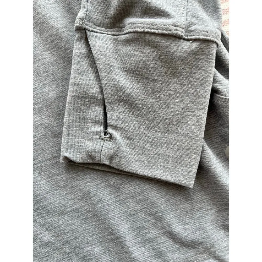 Apana yoga Women's Gray Half-Zip Raglan Long Sleeve Pullover Top Size M - Image 3