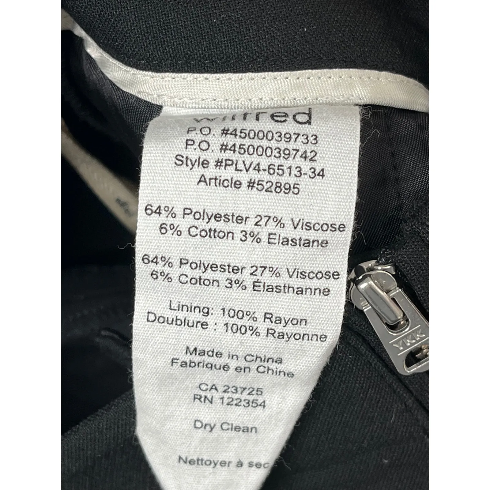 Wilfred Black Tailored Zipper Pocket Slim Fit Mid Rise Pants Size 6 - Image 4