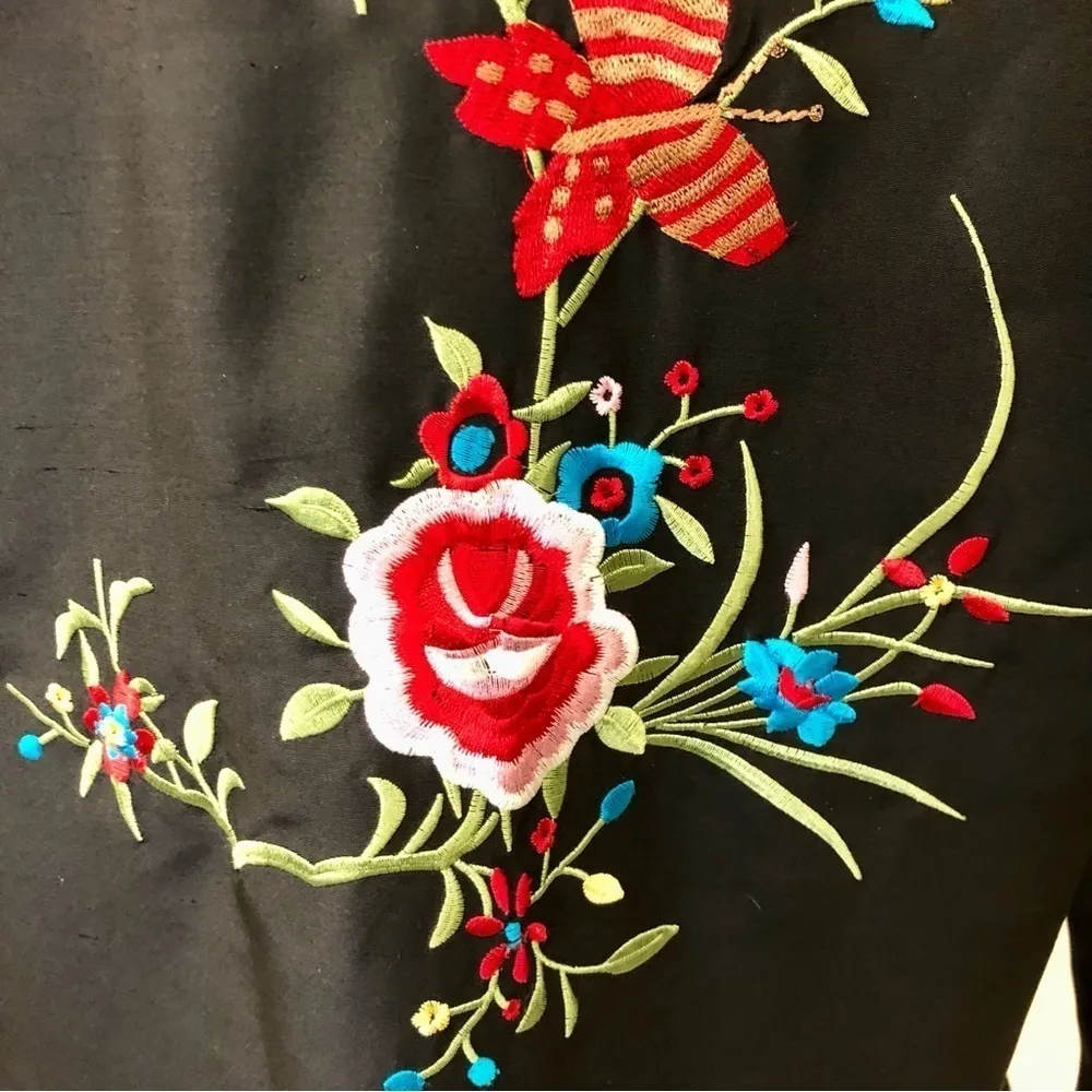 Asian Style Reversible Satin Tang Suit Jacket Red Size undefined - Image 6