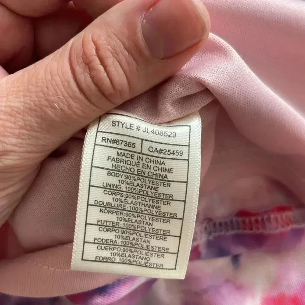 NWT BETSEY JOHNSON Sunset Floral Tie-Dye Mesh Dress Sz Small - Image 10