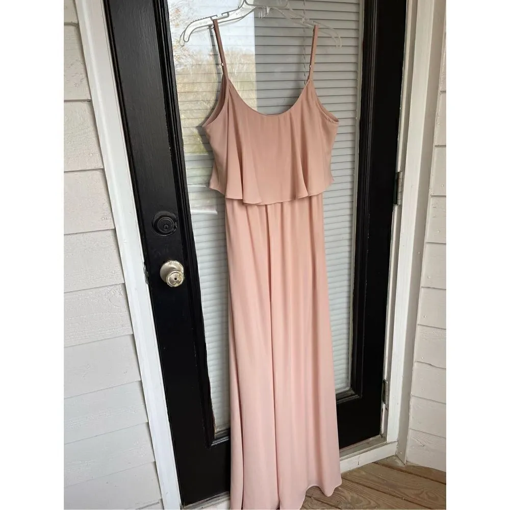 Show Me Your Mumu Caitlin Ruffle Maxi Dress/ Bridesmaid Blush Size L - Image 10