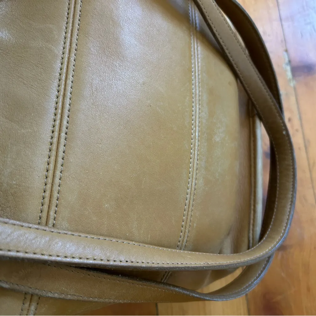 Coach Tribeca Shopper Bag Camel Leather Tote vintage 90s bucket - Image 6