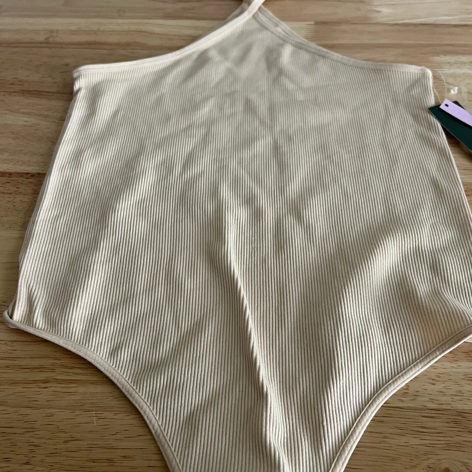 Wild Fable Women's Beige Halter Seamless Bodysuit - Size Medium - NWT - Image 6