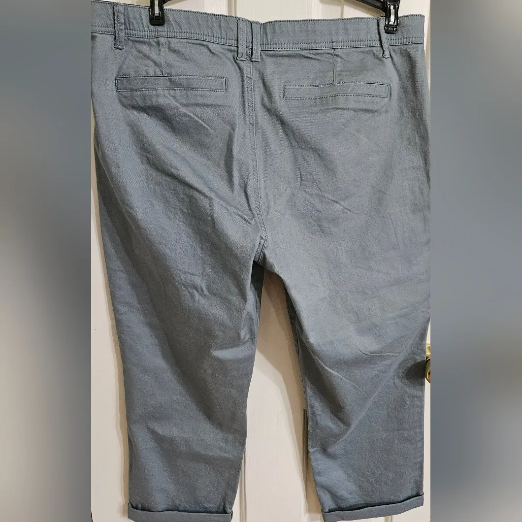 Democracy Green/Blue Khaki Cargo Pants Straight Leg Ab Technology Sz 16 - Image 2