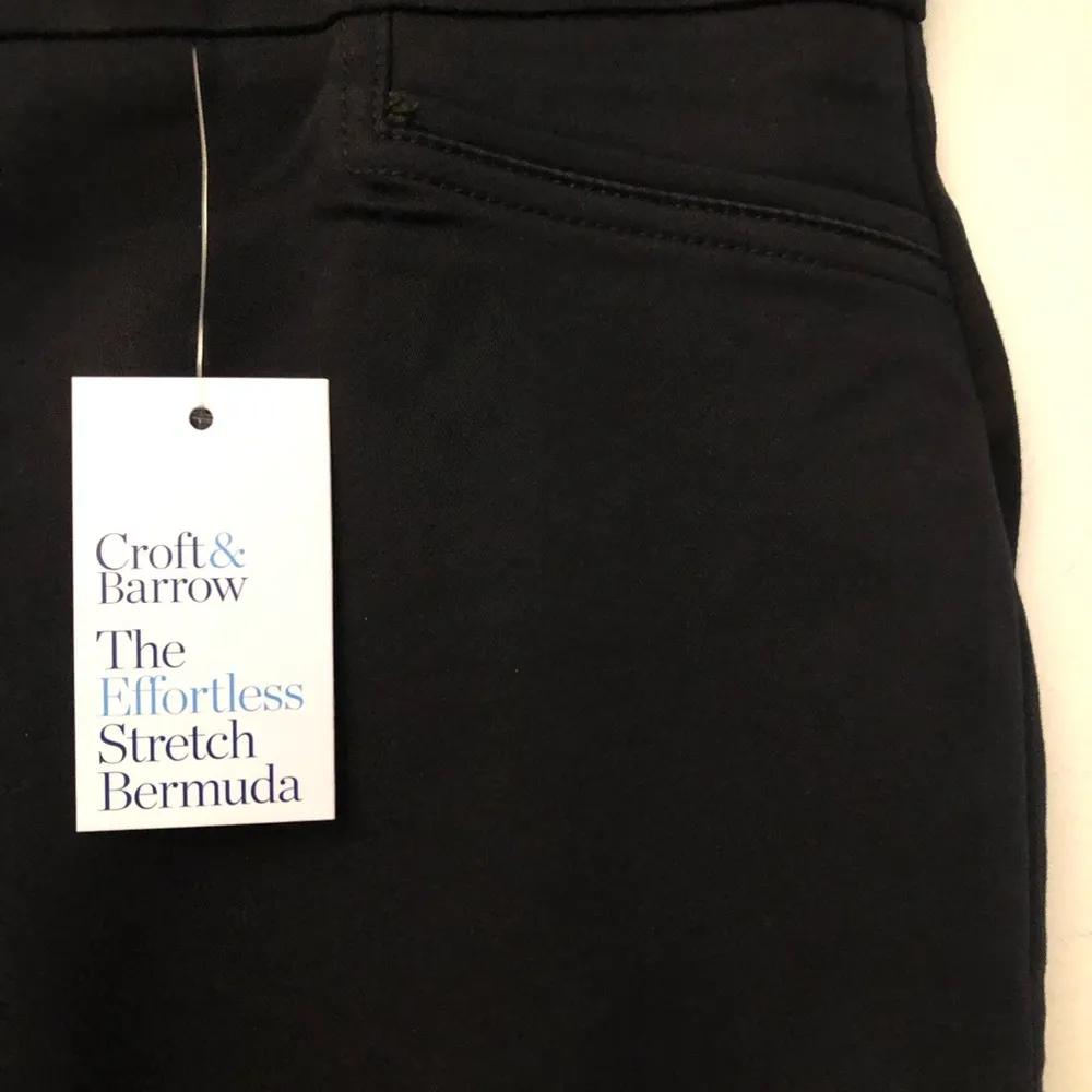 CROFT & BARROW Bermuda Shorts Size 4 Regular Black Pull On Womens New - Image 5