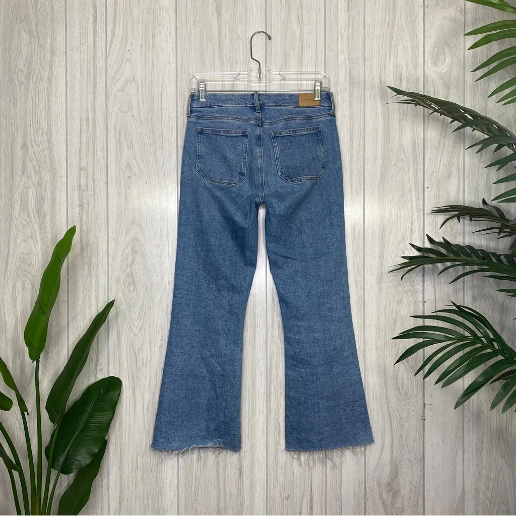 Anthropologie M.i.h Jeans Lou High Rise Cropped Bell Raw Hem Jeans size 26 - Image 2