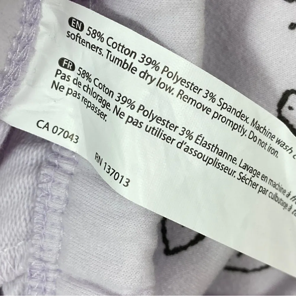 WildFox Blooms Rory Jogger Pants Lilac Purple Medium - Image 9