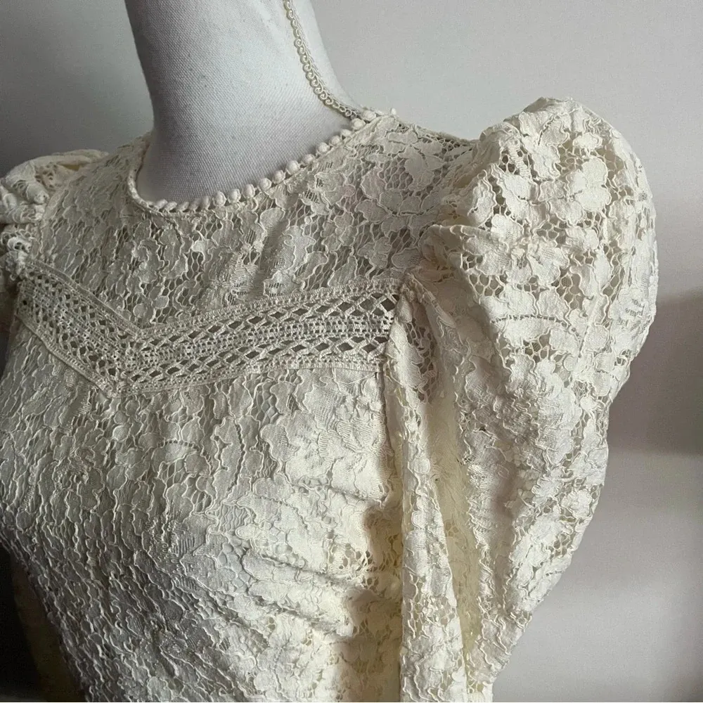 Edition Express • Ivory Cream Lace Cutout Dress - Image 7