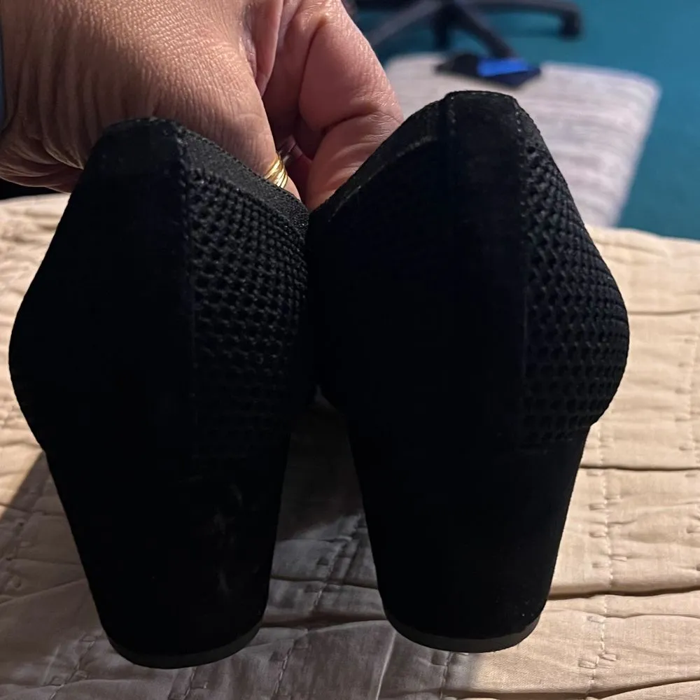 Eileen Fisher Black Knit Mesh‎ Pointed Toe Flats Comfort Professional Shoes - Image 6