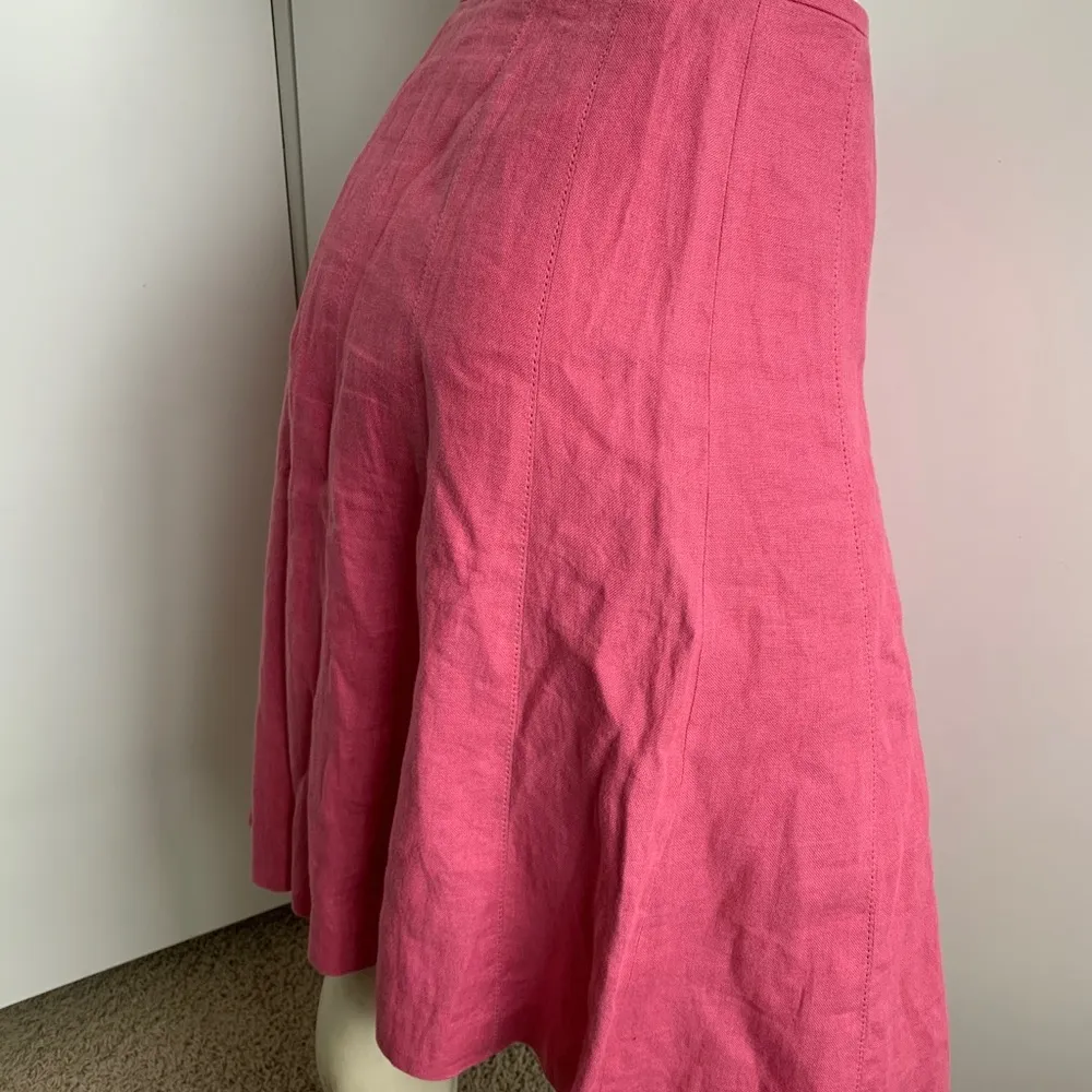 Talbots Pure Irish Linen A-line pink skirt - Image 3