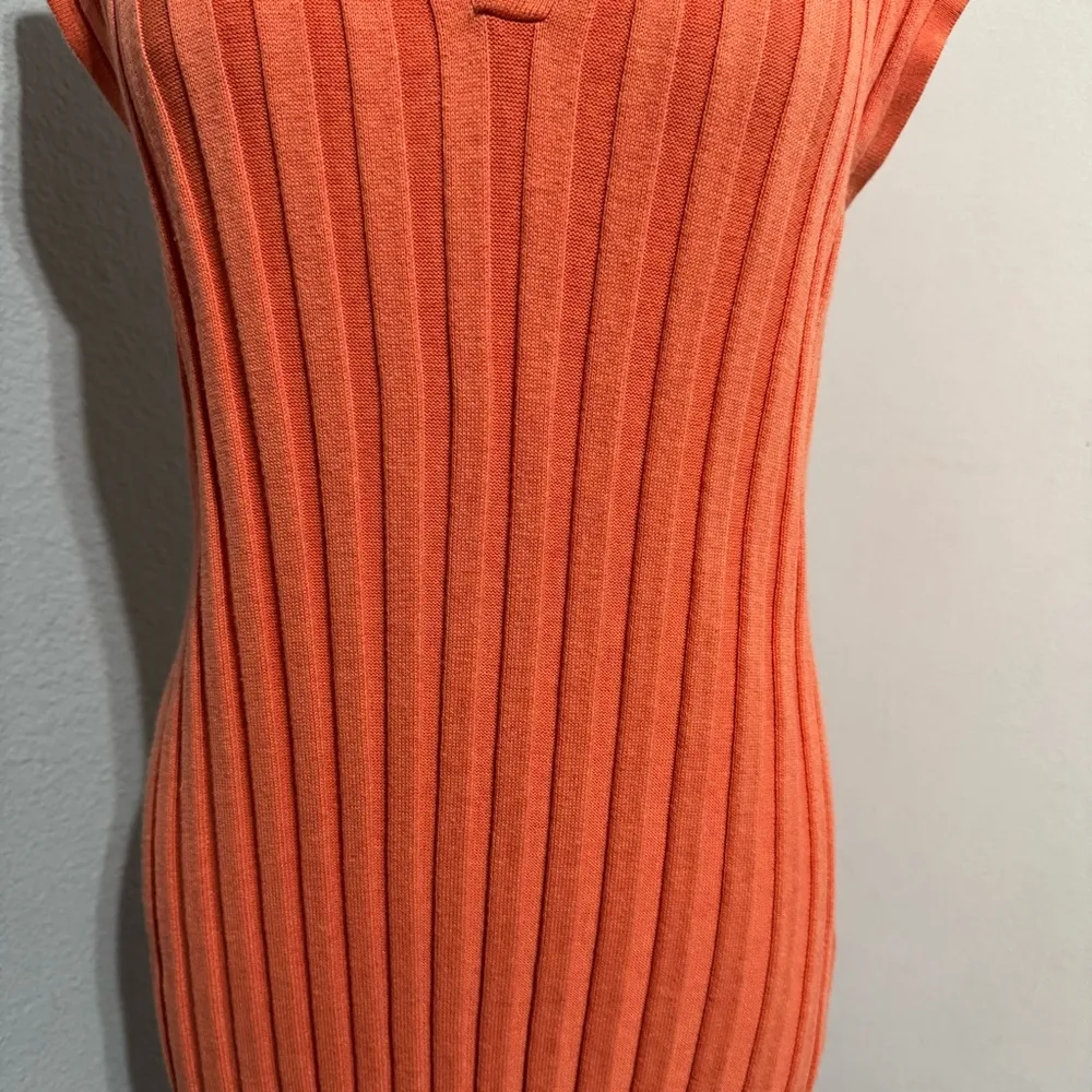 Rails Women Coral Ribbed Sheath Midi Sweater Dress Size‎ M Retail $248 - Image 3