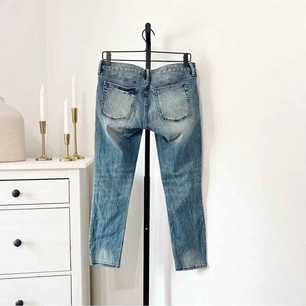 NEW Gap 1969 Always Skinny Skimmer distressed denim jeans Sz 26 Short - Image 3