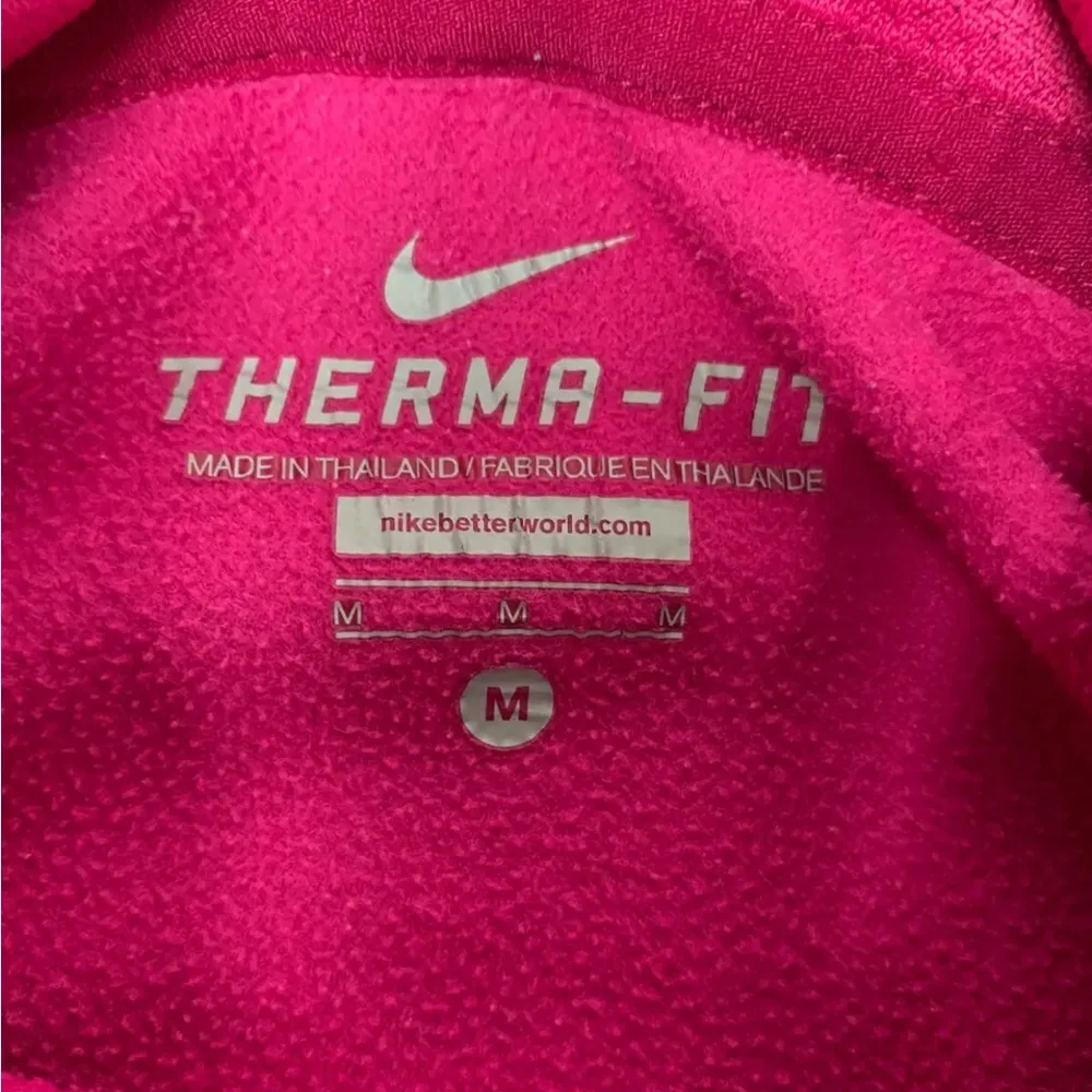 Nike Pink Therma-Fit Hoodie Polka Dot Look Size M - Image 7