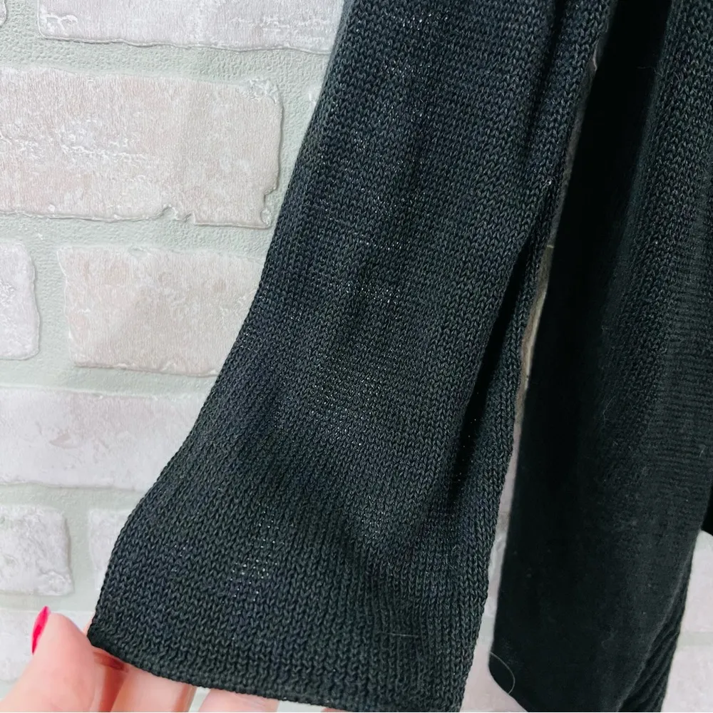 Wooden Ships Black Open Front Long Sleeve Cardigan Size M/L - Image 5