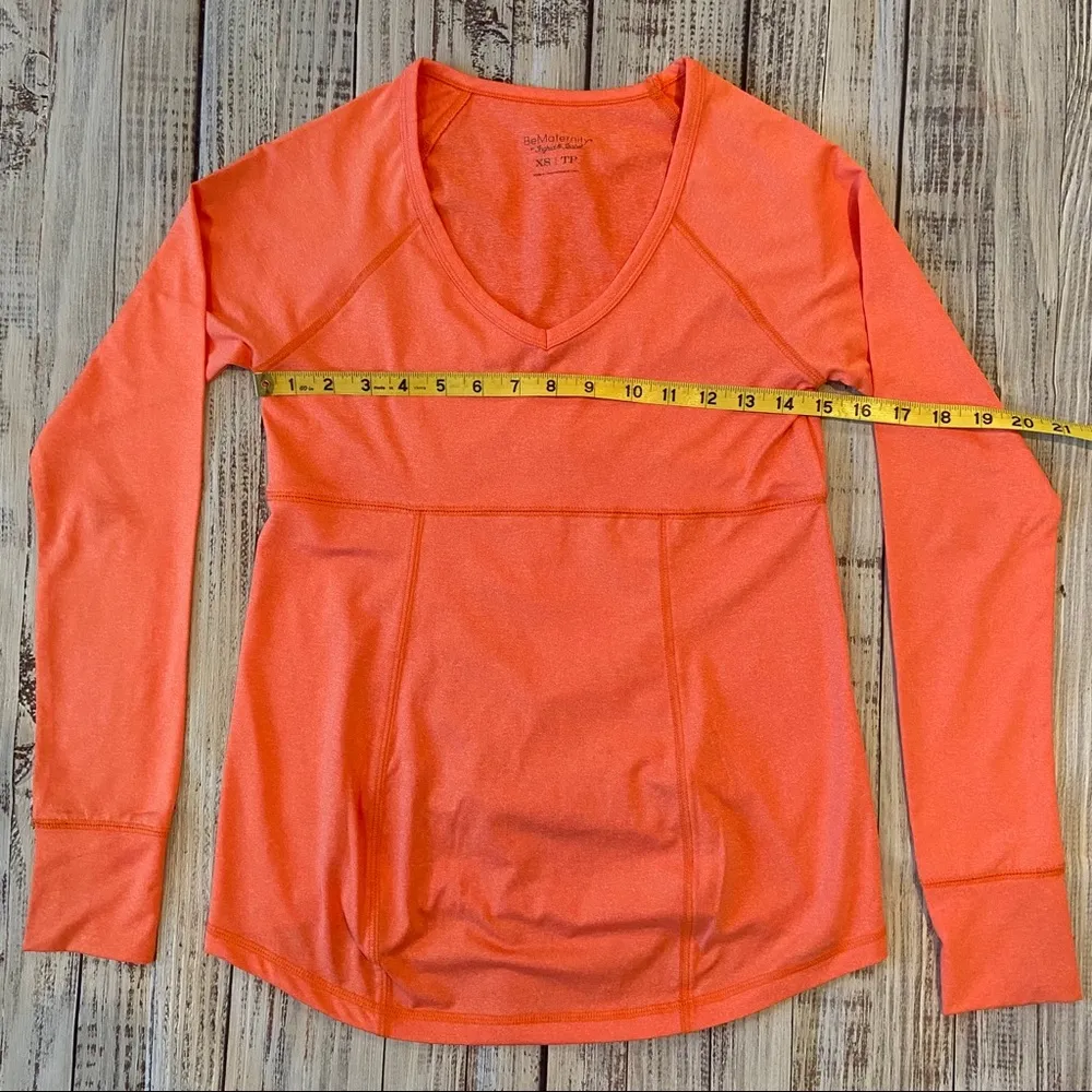 BeMaternity by Ingrid & Isabel Long Sleeve Top. Size XSmall. EUC Orange - Image 5