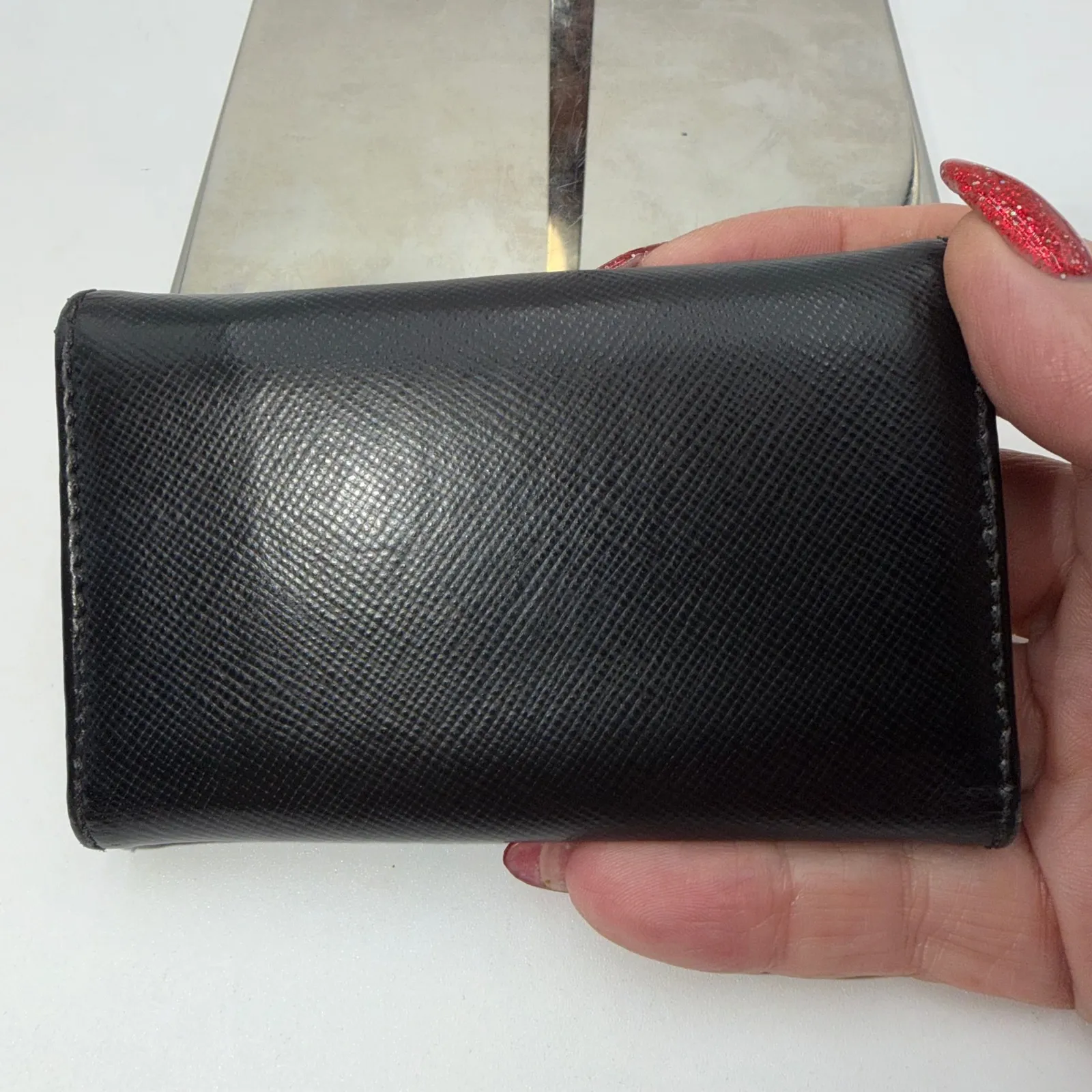 Vivienne Westwood Black Leather Orb Key Holder Wallet Made in Italy - Image 3
