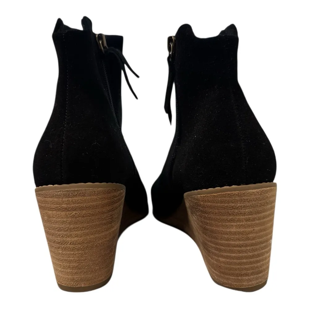 Toms  Black Wedge Ankle Boots - Image 3