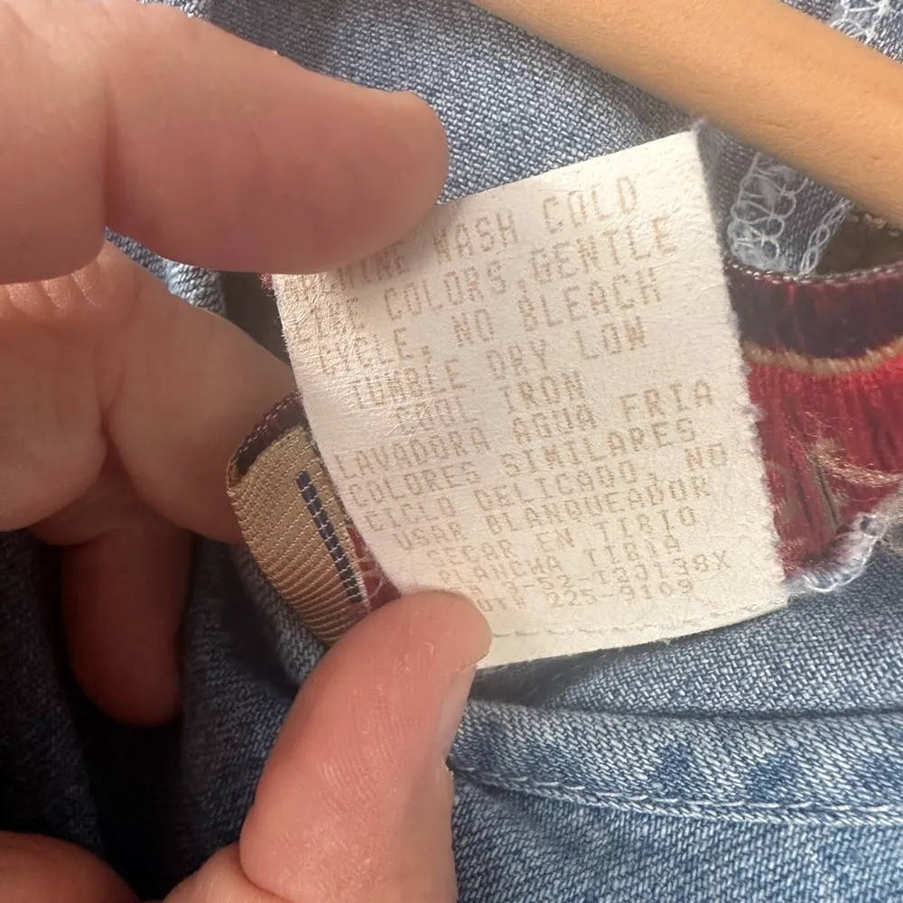 Studio Ease Vintage Denim 100% Cotton Pullover Jumper Skirt Size 14P Blue - Image 10