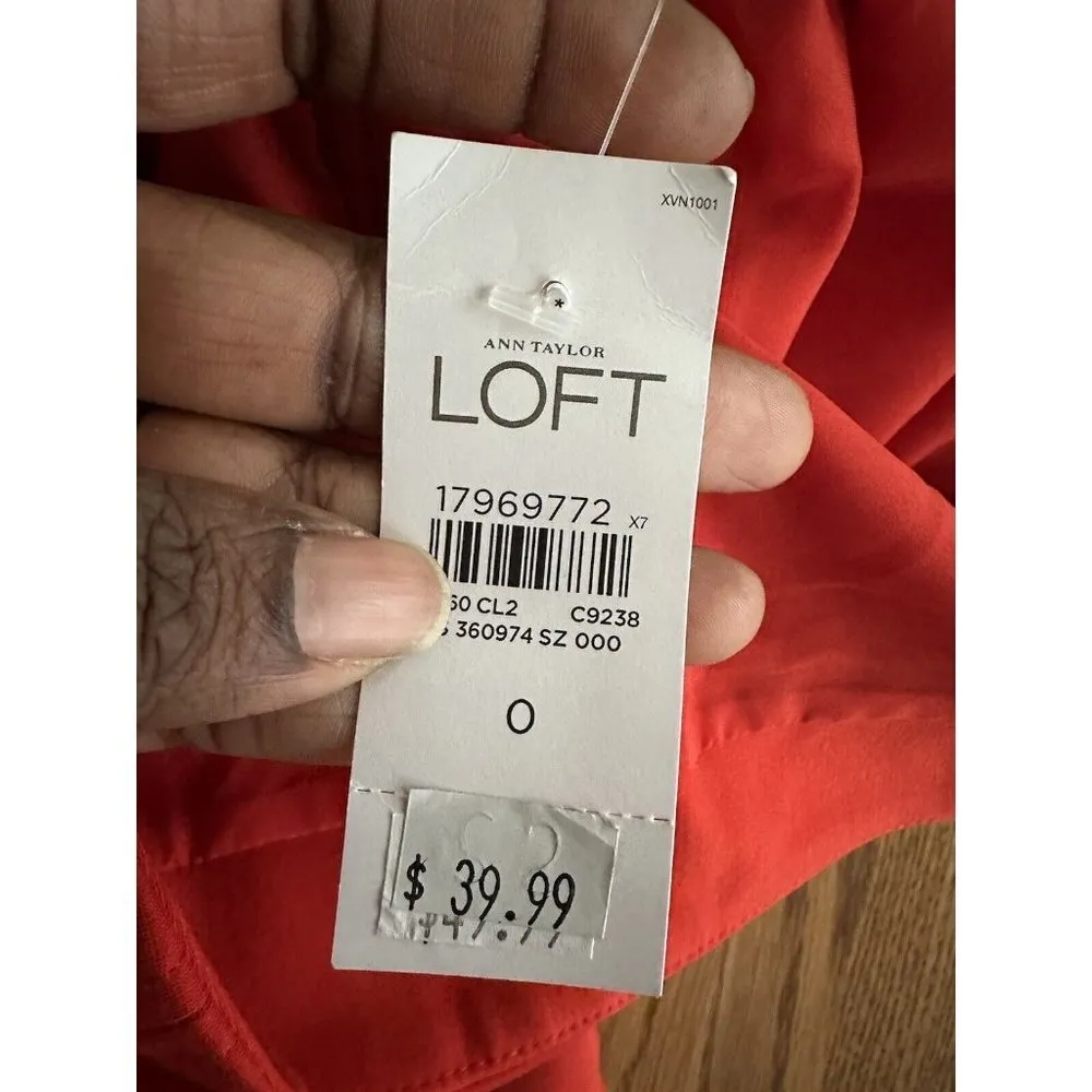 New Ann Taylor Loft Burnt A Line Mini Skirt Sz 0 Office Feminine Preppy - Image 4