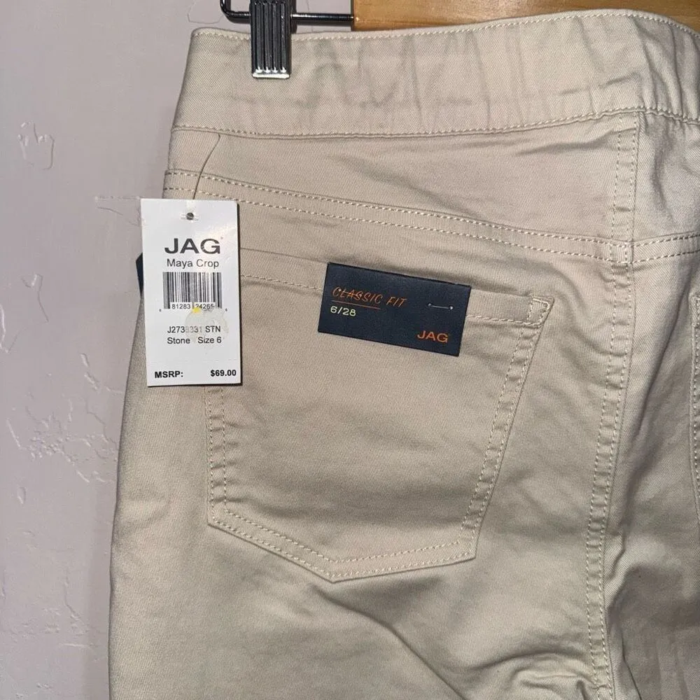 Jag Jeans Cream Pull-on Tummy Smoothing Pants 6/28 - Image 7