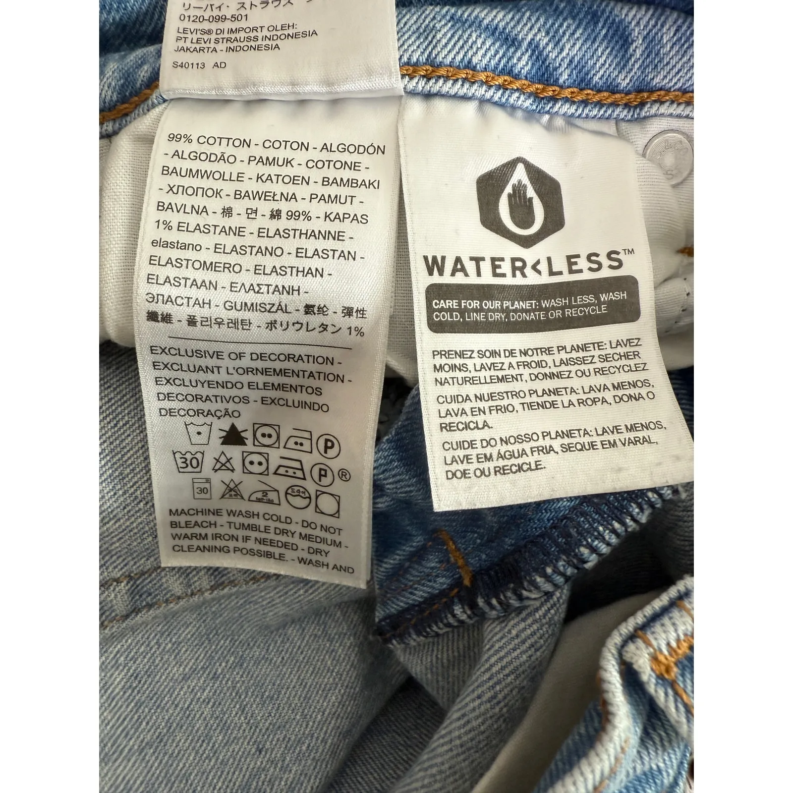 Levi's Wedgie Icon Slim Straight Crop Classic High Rise Distressed Jean 26 Blue - Image 11