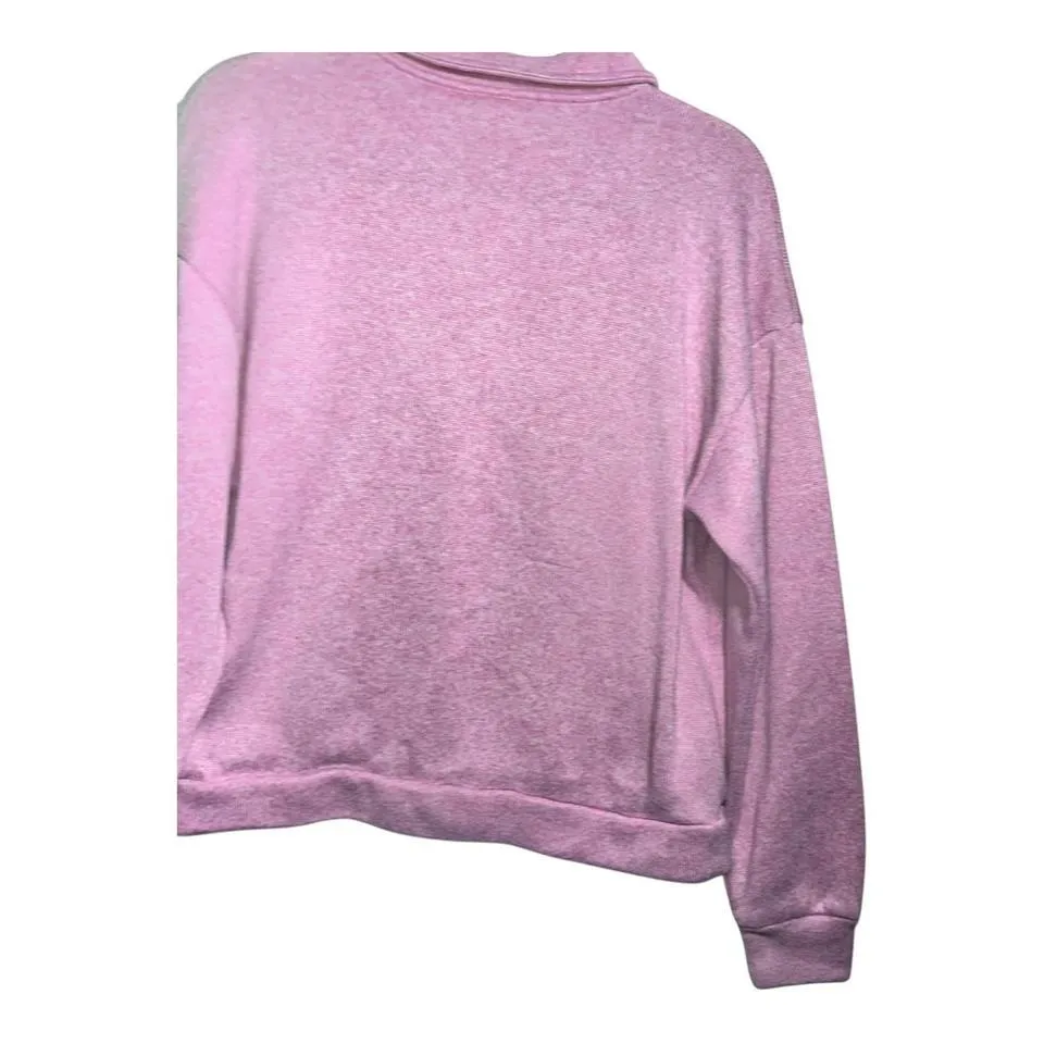 MTV Pink MTV Quarter-Zip Sweater Y2K 90s Fandom Women's Large EUC - Image 2