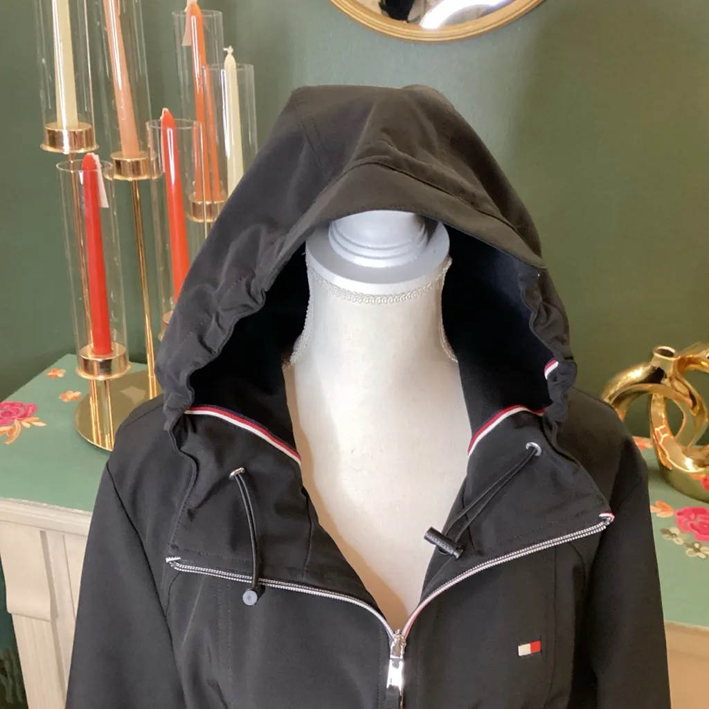 Tommy Hilfiger Black Hooded Utility Jacket - Image 3