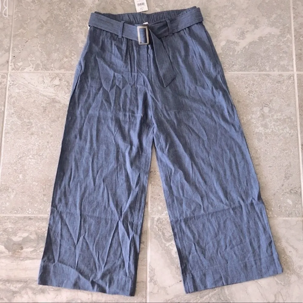 J.Jill Linen Belted Wide Leg Pants Stretch Size XS New w/Tag - Image 3