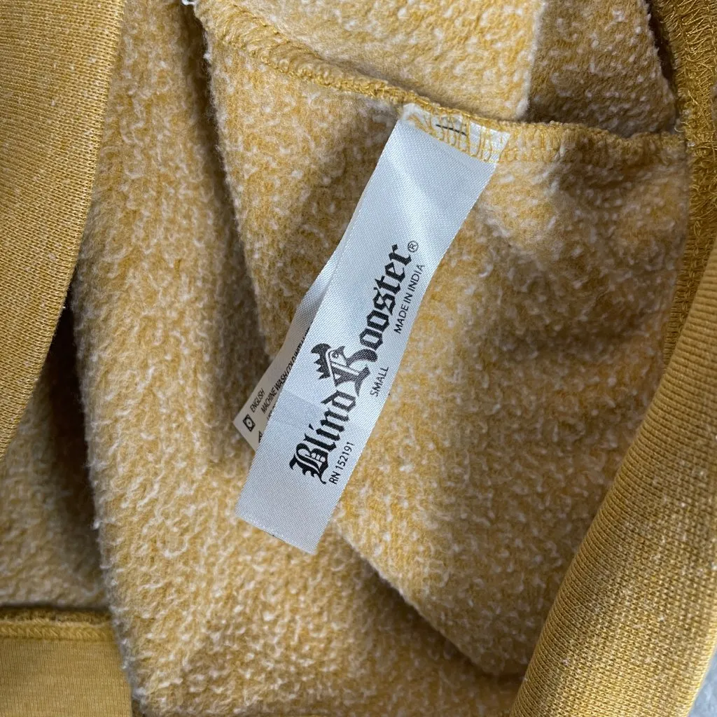 Blind Rooster Empathy Sweater Women's S Yellow Fleece Minimal Cozy Soft Girl EUC - Image 8